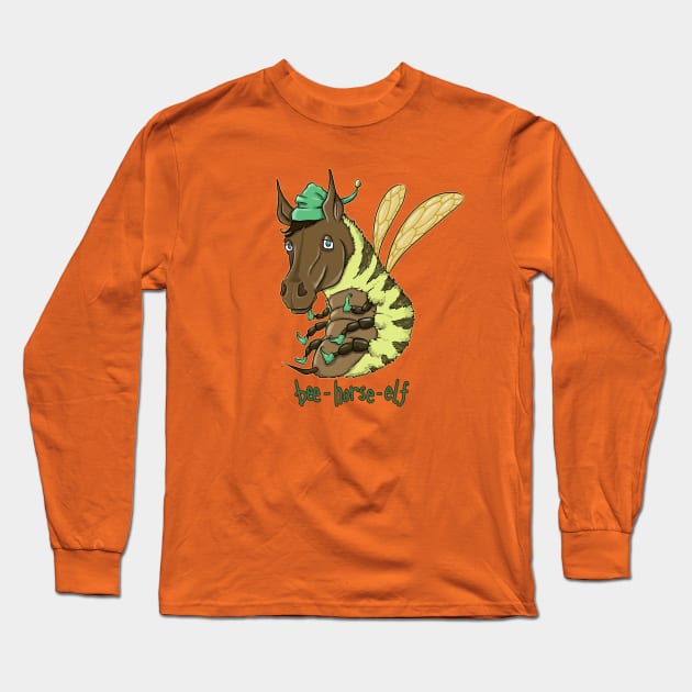 bee-horse-elf Long Sleeve T-Shirt by bobgoodallart